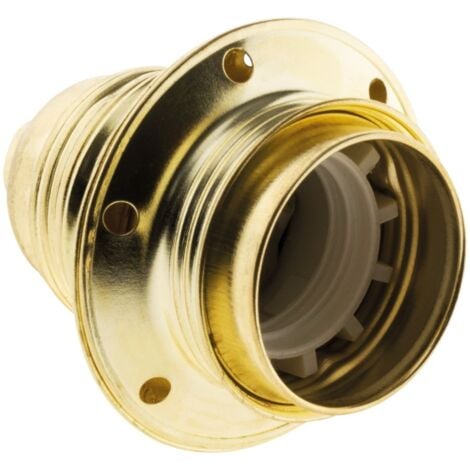 ZENITECH - Douille E27 acier laitonné double bague borne de terre vrac