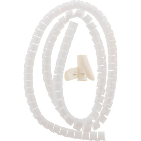 Zenitech – Gaine électrique range câble Ø20mm 1,5m – Plastique blanc – Pince d'insertion pour installation rapide – Compatible câbles TV et Hi-Fi
