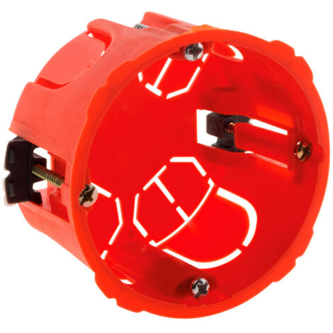 Zenitech – Lot de 10 boîtes d'encastrement mural Ø65mm – Profondeur 40mm – Fixation par vis – Haute résistance au feu 850° – Pour appareillage électrique
