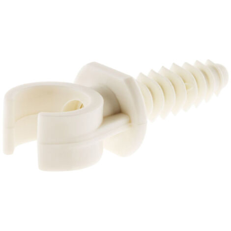 Zenitech – Lot de 10 clips avec chevilles Ø16mm – Fixation solide pour câbles – Installation simple sur supports variés – Couleur blanche