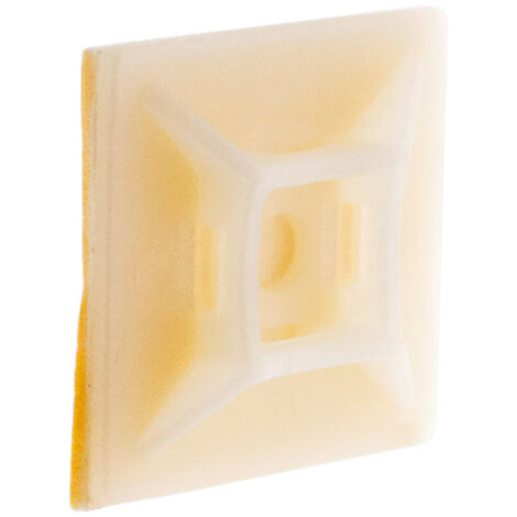 Zenitech – Lot de 10 embases adhésives pour câblage – Fixation sans perçage – Adhésif puissant pour surfaces lisses – Usage en milieu humide