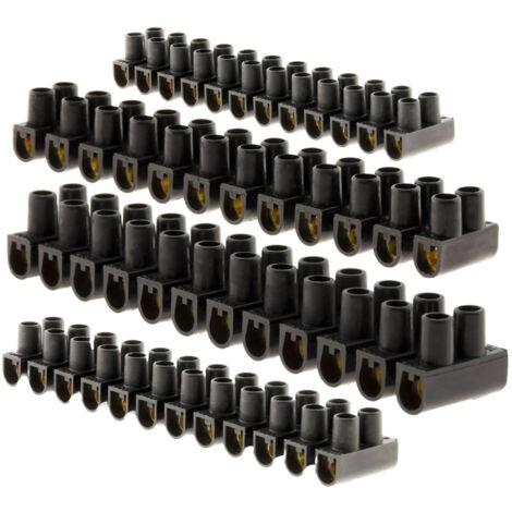 Zenitech – Lot de 4 barrettes de connexion électrique 1x4mm² 1x6mm² 2x10mm² – Pour câbles rigides et souples – Installation rapide et sécurisée