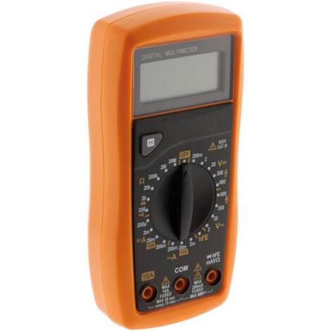 Zenitech – Multimètre antichoc 17 calibres – Affichage LCD – Norme CAT III jusqu'à 600V – Fonction HOLD – Indicateur de batterie faible