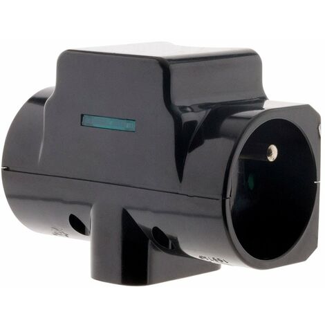 Zenitech – Multiprise parafoudre 2 prises 16A + 1 prise 6A – Protection jusqu'à 6KV – Indicateur de protection – Noir - 2x16A