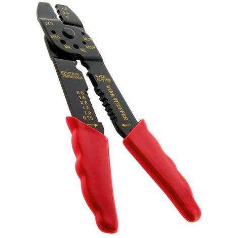 Zenitech - Pinza a crimpare i capicorda + spelatura con sagoma - Zenitech