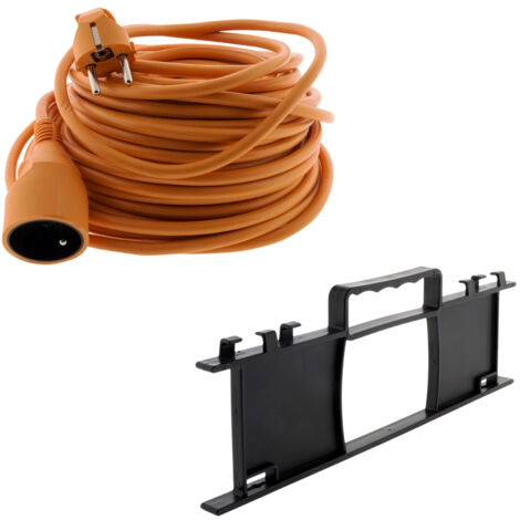 Zenitech – Prolongateur jardin 25m – Fiche 2P+T 16A – Câble H05VV-F 3G1,5mm² – Puissance 3500W sous 230V – Range-câble noir inclus