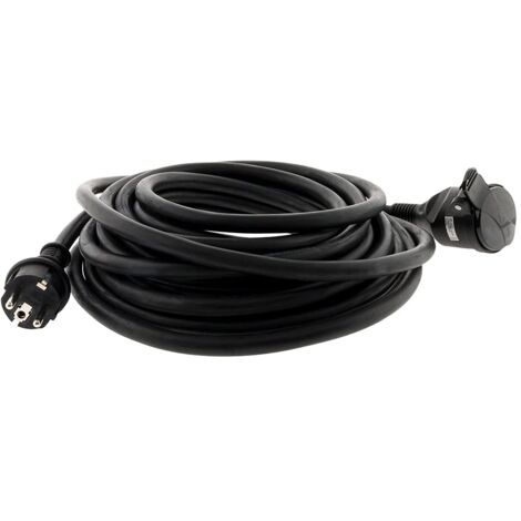 Zenitech - Prolunga per cantiere HO7RN-F 16A, 3G2,5 mm², 10 m, colore: Nero