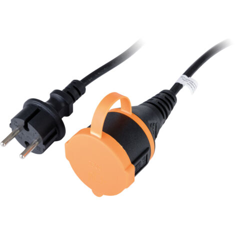 Zenitech – Rallonge étanche 2P H05VV-F 2x1,5mm² 25m – Protection IP44 pour usage extérieur – Alimentation tondeuses et outils de jardinage