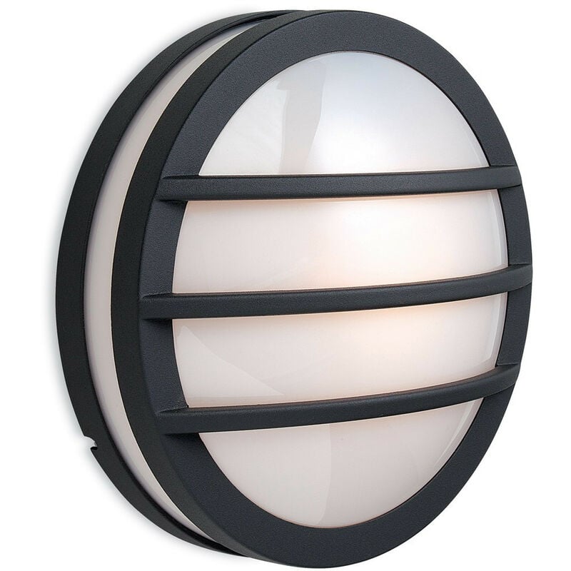 Firstlight Zenith - 1 Light Wall/Flush Ceiling Pendant Light Graphite, Opal Diffuser IP54, E27