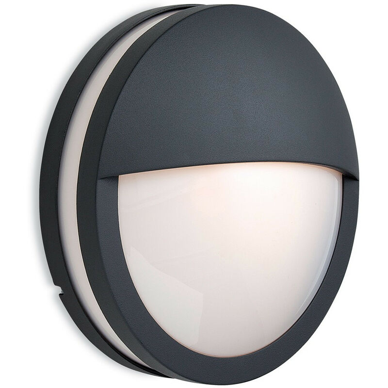 Firstlight Products - Firstlight Zenith - 1 Light Wall/Flush Ceiling Pendant Light Graphite, Opal Diffuser IP54, E27