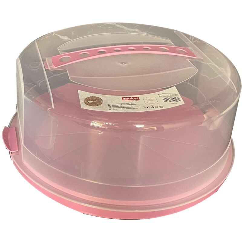 Image of 44497 Porta Torte Rotondo, Plastica, Rosa - Zenker