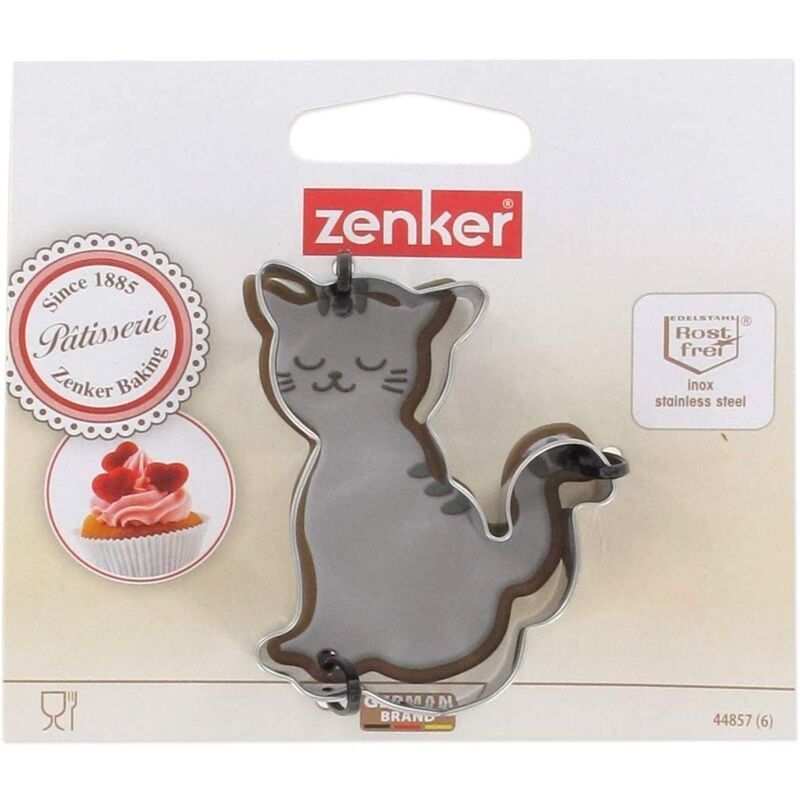 44857 Formina Tagliabiscotti Gatto, Acciaio Inox - Zenker