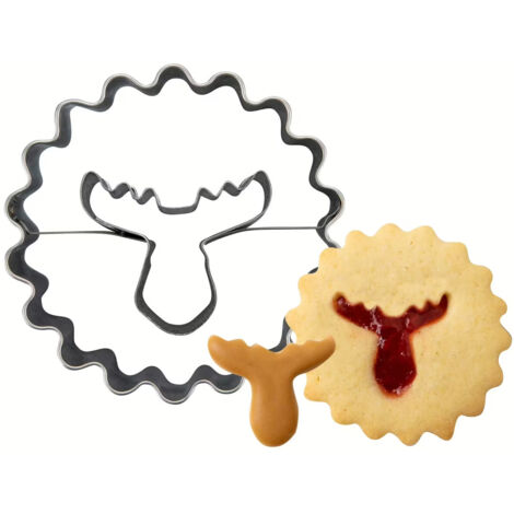 Zenker Ausstecher Linzer mit Elchkopf Plätzchenform