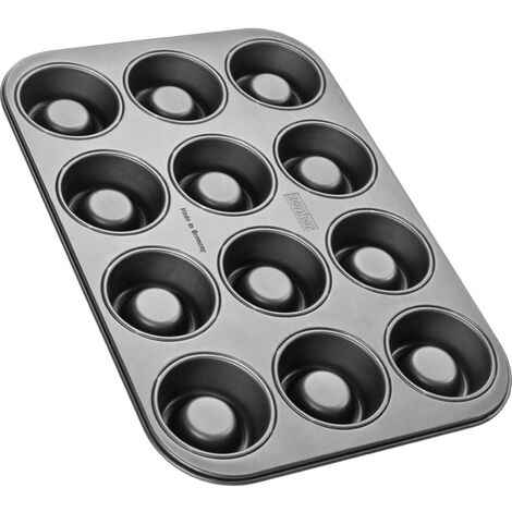 Zenker Black Metallic 12 Stampi Coppapasta per Forno, Acciaio, Nero