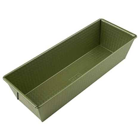 Zenker Stampo per Plumcake 30.5 x 11.5 x 7 cm, in Acciaio Carbon Steel Rivestimento Antiaderente ILAG in Cera di Carnauba, Colore Verde Oliva, Linea Green Vision