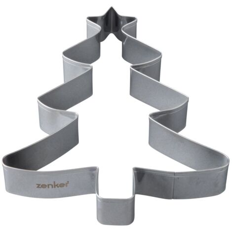Zenker Tagliapasta per biscotti a forma di Natale, per deliziosi biscotti e dolci 2 in 1, in acciaio inox, 7719, argento