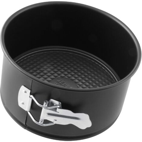Zenker Tortiera con cerniera per torta alta, stampo apribile per panettone Ø18,5 cm Altezza 10cm, teglia a cerniera per torte, teglia da forno, Acciaio Inox, Nero, 18,5 x 18,5 x 10 cm