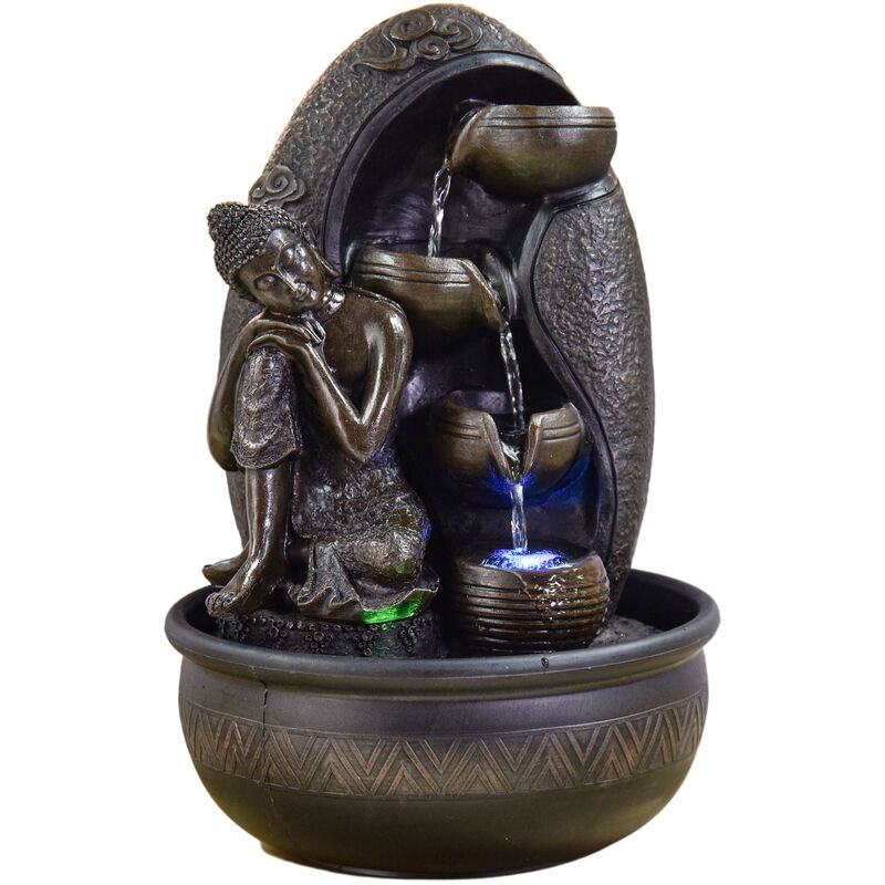 Zen Light - Fontaine d'intérieur led bouddha Krishna
