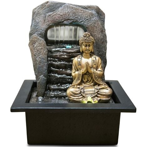Zen&Light SC 1707 Buddha Zen Dao - Fontana, resina 21 x 17 x 25 cm, bronzo, 1 pz.