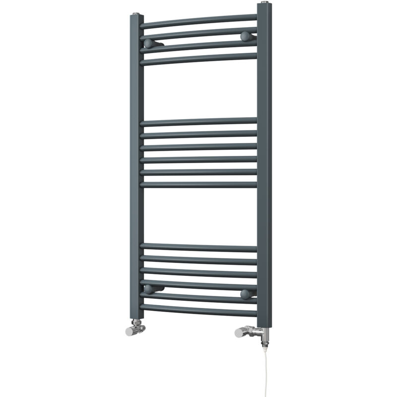 Image of Zennor Anthracite Dual Fuel Towel Rail&hellip;