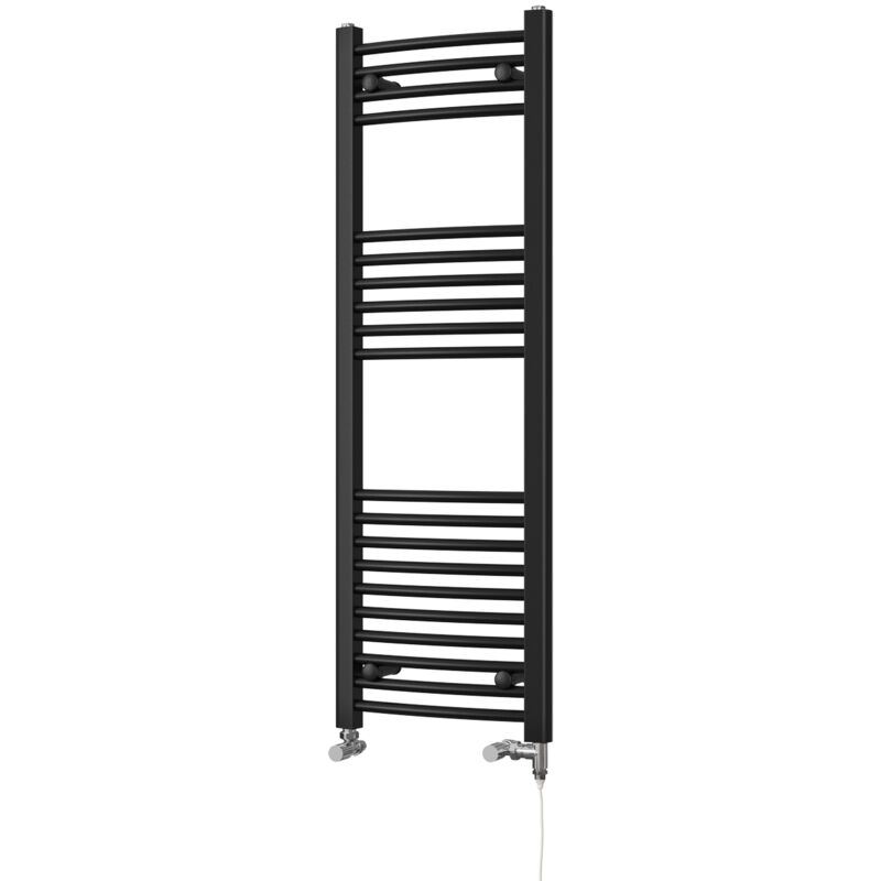 Image of Zennor Black Dual Fuel Towel Rail&hellip;