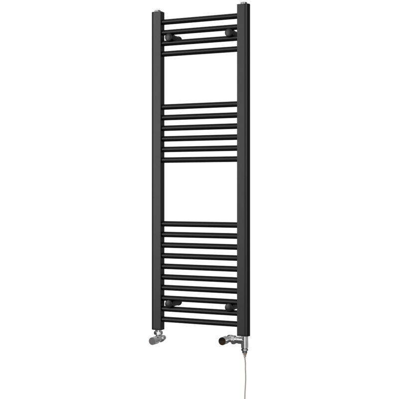 Image of Zennor Black Dual Fuel Towel Rail&hellip;