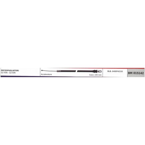 ZENOAH GZ-45N GZ-50N câble d'accélérateur de débroussailleuse 235 mm câble 8488P40330