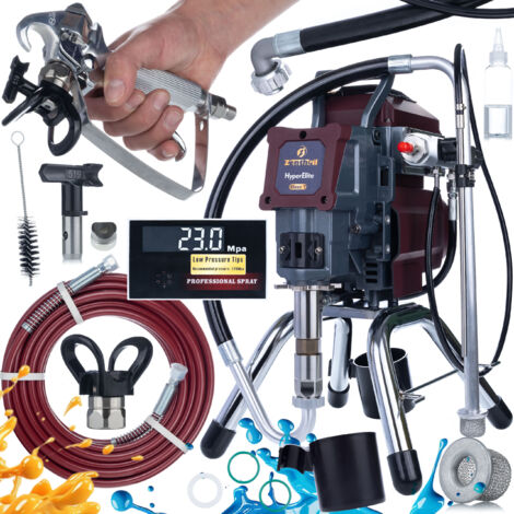 Zenthril Blaze Y HyperElite – Station de Peinture Airless 1200W, 25MPa, 1,8L/min, Buse 0,019"  Moteur Sans Balais, Écran LCD, Voice Assist  Pour Murs et Plafonds