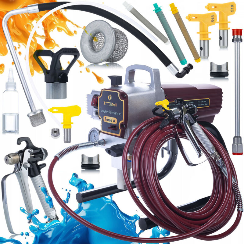 Zenthril Unità di verniciatura Zenthril Force A 1500W 20Mpa 0.019'', 1.8L/min, serie EasyPerformance + 2x Ugello 513, 519 + 3x Filtro 30, 60, 100