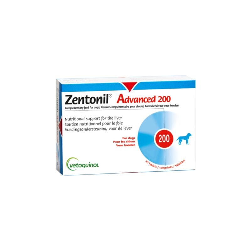 Zentonil Advanced Compléments alimentaires troubles hépatiques pour chiens 200 mg