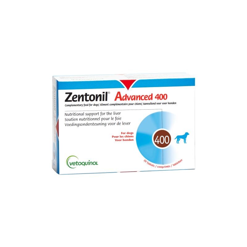 Zentonil Advanced Compléments alimentaires troubles hépatiques pour chiens 400 mg