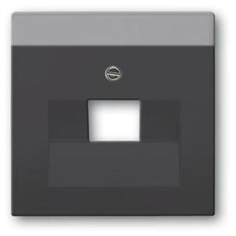 Zentralscheibe 1-fach für RJ45 Dosen div. Flächenprogramme, schwarz matt 2CKA001710A3912
