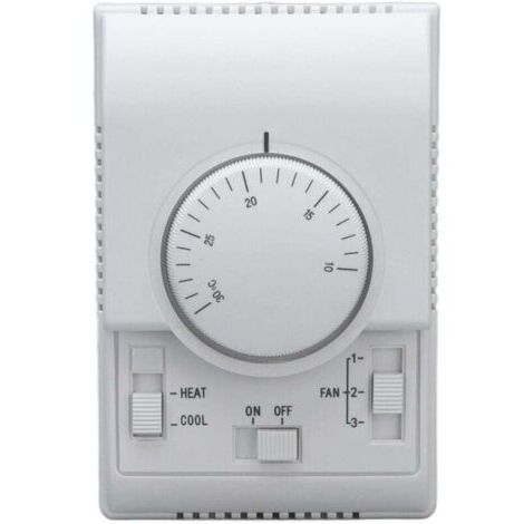 Zentralthermostat für Klimaanlagen, bipolarer ABS-Thermostatschalter, mechanischer Steuerschalter für Klimaanlagen, 110–220 V