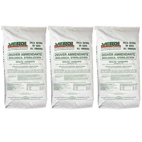Zeolite a base di Chabasite e Phillipsite 0,7/2 mm (3 sacchi da 20 kg), ammendante per piante