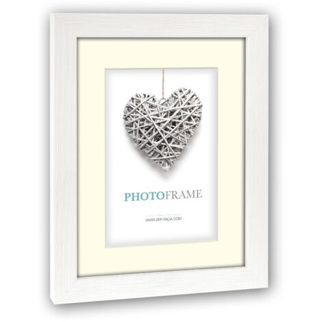 ZEP Regent cornice portafoto, legno, bianco, una foto 9 x 13 cm con supporto o da 13 x 18 cm senza supporto