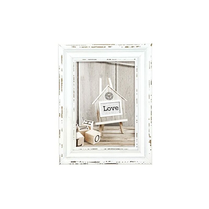 Zep sy968 W Portafoto in legno 15 x 20 cm Rivoli White Legno Bianco, Beige 24 x 19 x 1, 8 cm