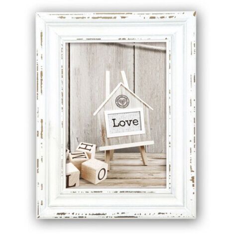 Zep SY968W Cadre Photo Bois 15x20 cm Rivoli Blanc, Beige, 15 cm x 20 cm