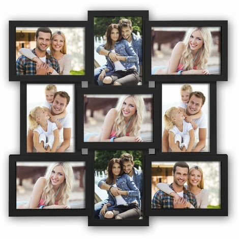 ZEP XB14B Santander multipla per 9 foto, in resina, 13 x 18 cm, colore: nero
