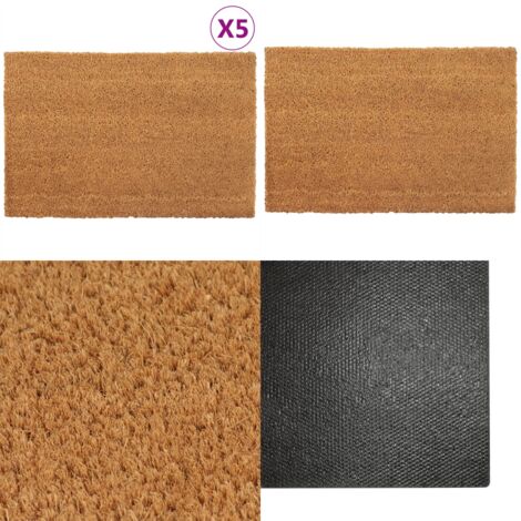 Zerbini 5 pz Naturale 40x60 cm in Fibra di Cocco - Zerbino per ingresso - Zerbino antipolvere