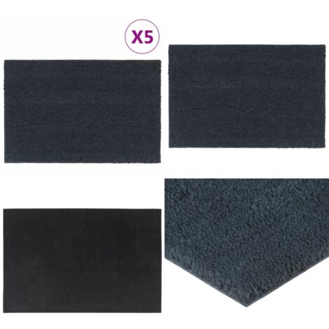 Zerbini 5pz Grigio Scuro 40x60 cm Fibra di Cocco - Zerbino antipolvere - Tappetino da ingresso