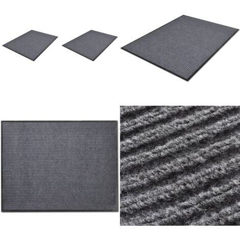 Zerbini in PVC 2 pz Grigio 90x60 cm - Zerbino in PVC - Zerbino pieghevole