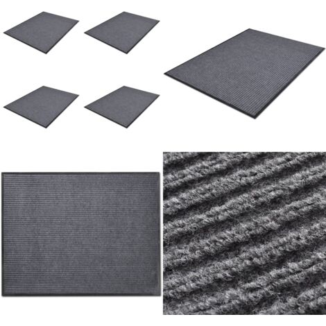 Zerbini in PVC 4 pz Grigi 90x60 cm - Zerbino in PVC - Zerbino pieghevole