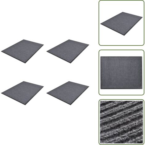 Zerbino antifango - vidaXL Zerbini in PVC 4 pz Grigi 90x60 cm - Zerbino antiumidità