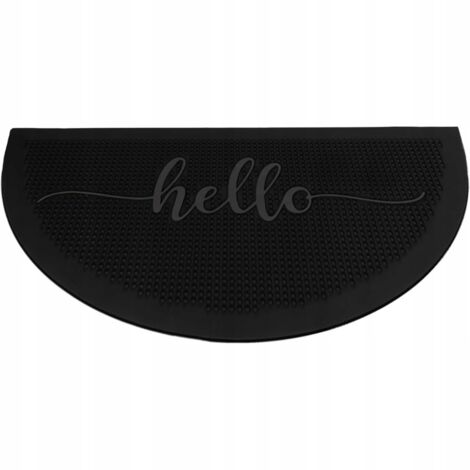 Zerbino antiscivolo Mudly "Hello", nero, 60 x 40 cm