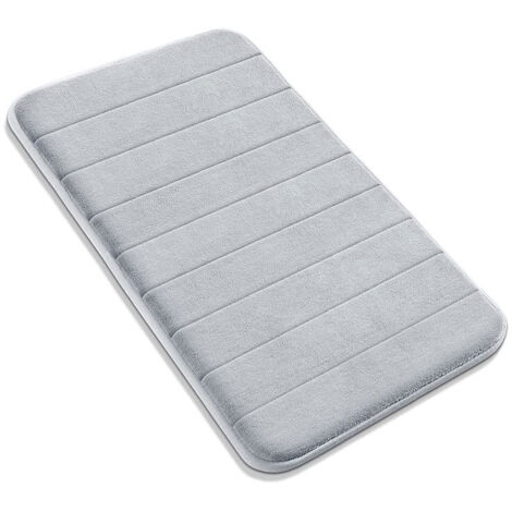 Zerbino antiscivolo per interni 50 x 80 cm, zerbino lavabile in lavatrice, zerbino morbido, assorbente e resistente, grigio