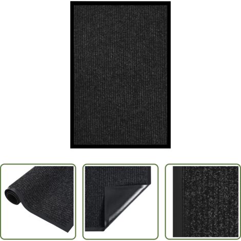 Zerbino antracite -  Zerbino Striato Antracite 80x120 cm
