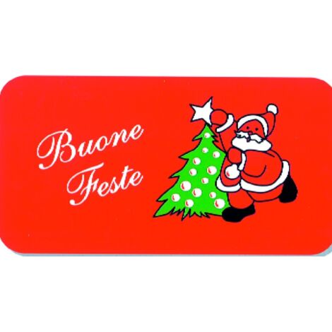 zerbino Buone Feste cm 40x67 rosso tappeto natalizio di Natale ingresso