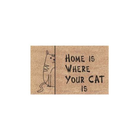 ZERBINO COCCO HOME IS WHERE YOUR CAT IS SPESSORE MM.15  cm.40x70    XTRA