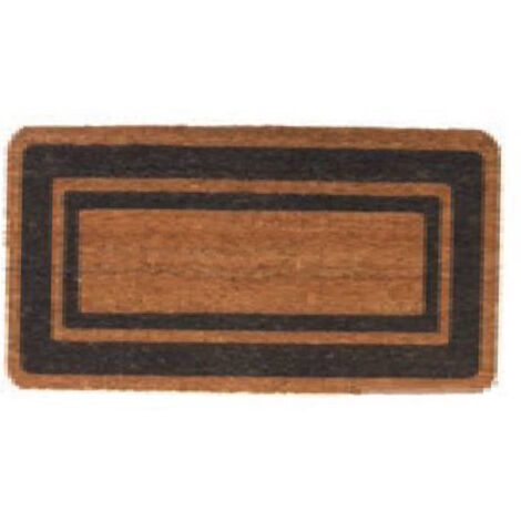 ZERBINO COCCO NATURALE BASE GOMMA 140x70 TAPPETO FUORI PORTA CONDOMINI PALAZZI - Colore: Verde