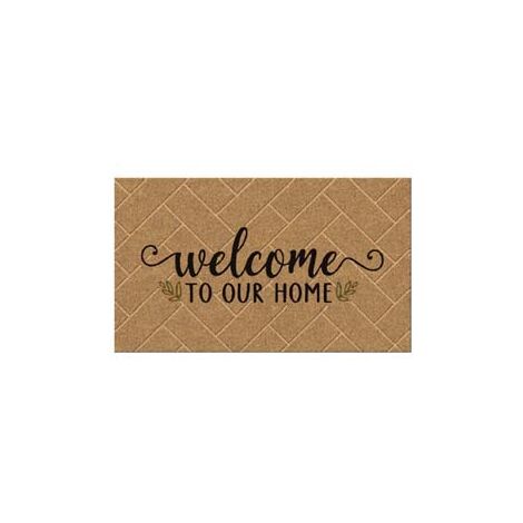 ZERBINO COCCO WELCOME TO OUR HOME SPESSORE MM.15  cm.40x70    XTRA